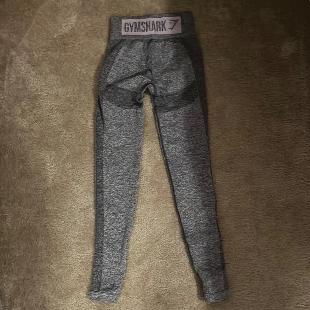 GymShark High Waist Flex Leggings, Pink and Gray, Size XS